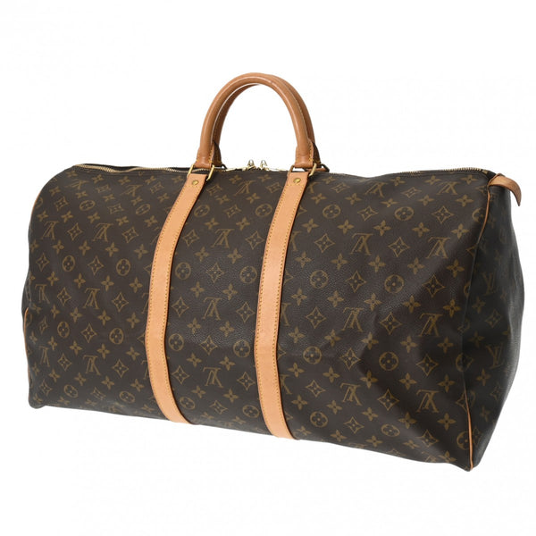 LOUIS VUITTON ルイヴィトン モノグラム キーポル 55 ブラウン M41424 ユニセックス モノグラムキャンバス ボストンバッグ Bランク 中古 銀蔵