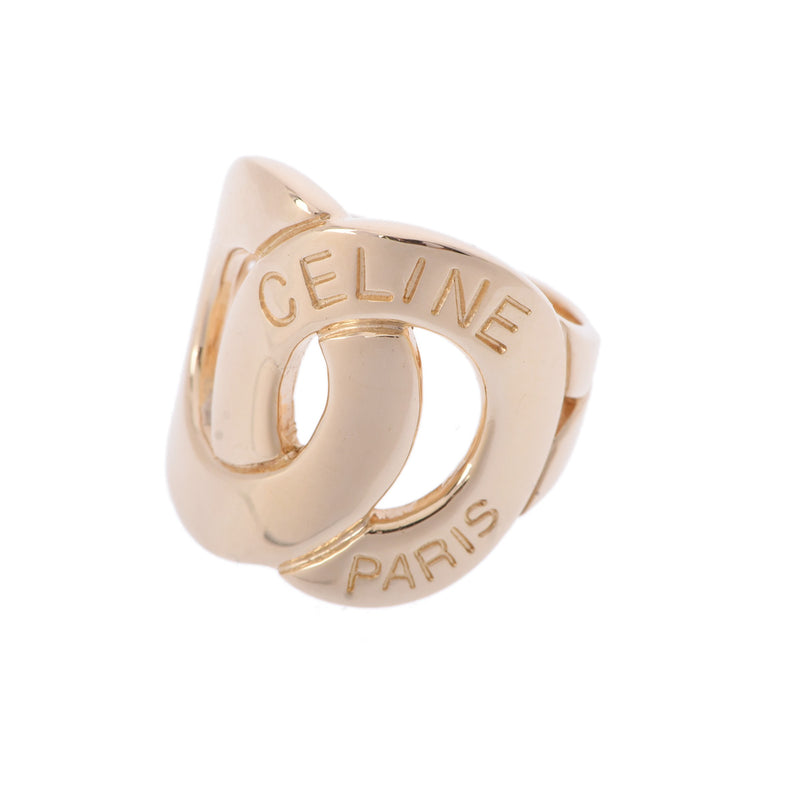 CELINE セリーヌ ロゴリング #13 13号 レディース K18イエローゴールド リング・指輪 Aランク 中古 銀蔵