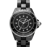 CHANEL シャネル J12 33mm 12Pダイヤ H1625 レディース 腕時計 クォーツ Aランク 中古 銀蔵