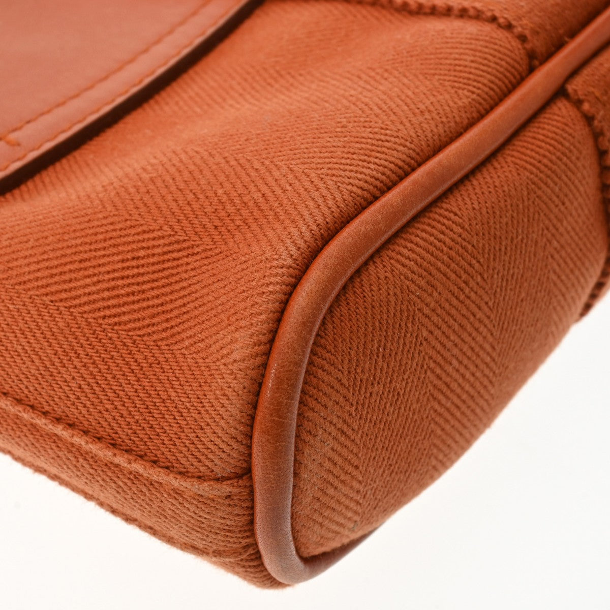 エルメス トワルシェブロン×レザー ヴァルパライソ ロングPM ハンドバッグ エルメスヴァルパライソ PM ロング ポティロン レディース トワル