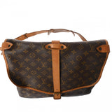 LOUIS VUITTON ルイヴィトン モノグラム ソミュール 35 ブラウン M42254 ユニセックス モノグラムキャンバス ショルダーバッグ Bランク 中古 銀蔵