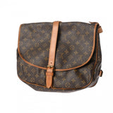 LOUIS VUITTON ルイヴィトン モノグラム ソミュール 35 ブラウン M42254 ユニセックス モノグラムキャンバス ショルダーバッグ Bランク 中古 銀蔵