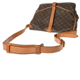 LOUIS VUITTON ルイヴィトン モノグラム ソミュール 35 ブラウン M42254 ユニセックス モノグラムキャンバス ショルダーバッグ Bランク 中古 銀蔵