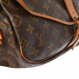 LOUIS VUITTON ルイヴィトン モノグラム ソミュール 35 ブラウン M42254 ユニセックス モノグラムキャンバス ショルダーバッグ Bランク 中古 銀蔵