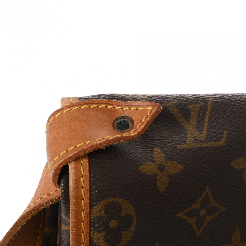 LOUIS VUITTON ルイヴィトン モノグラム ソミュール 35 ブラウン M42254 ユニセックス モノグラムキャンバス ショルダーバッグ Bランク 中古 銀蔵