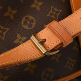 LOUIS VUITTON ルイヴィトン モノグラム ソミュール 35 ブラウン M42254 レディース モノグラムキャンバス ショルダーバッグ Bランク 中古 銀蔵