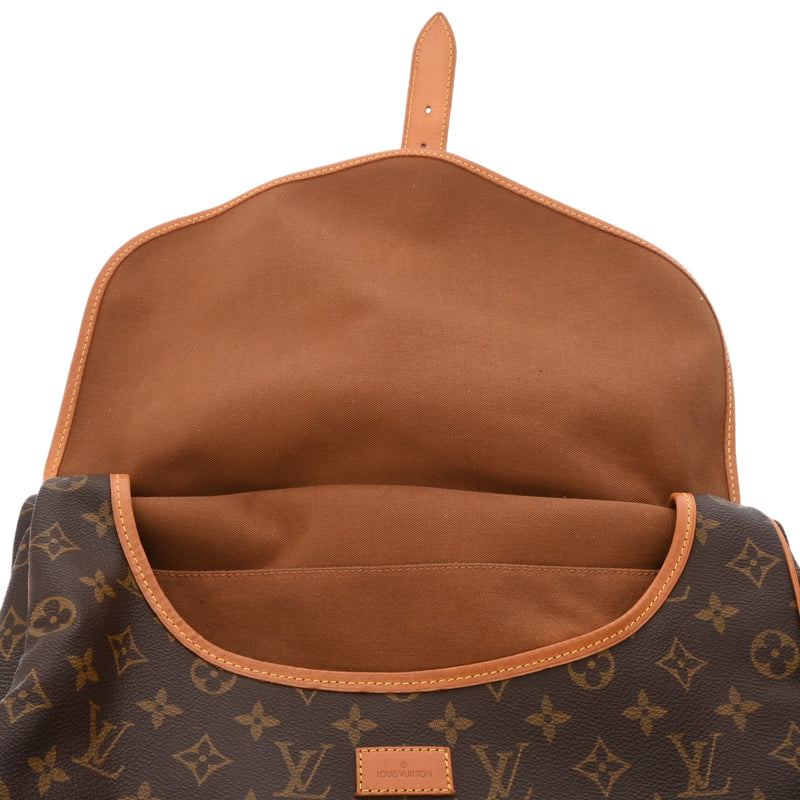 LOUIS VUITTON ルイヴィトン モノグラム ソミュール 35 ブラウン M42254 レディース モノグラムキャンバス ショルダーバッグ Bランク 中古 銀蔵