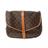 LOUIS VUITTON ルイヴィトン モノグラム ソミュール 35 ブラウン M42254 レディース モノグラムキャンバス ショルダーバッグ Bランク 中古 銀蔵