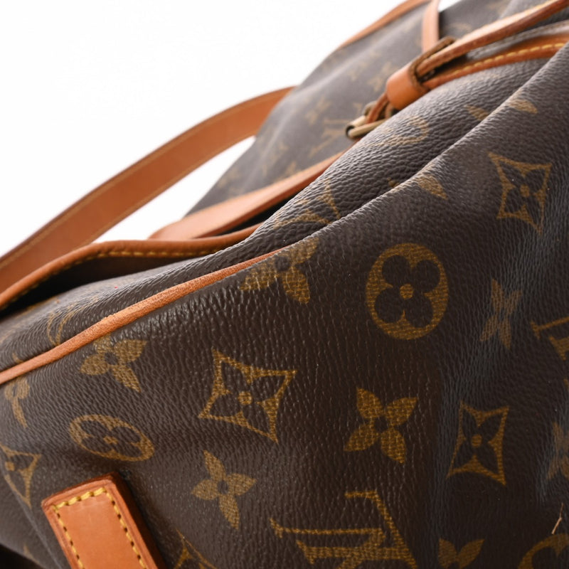 LOUIS VUITTON ルイヴィトン モノグラム ソミュール 35 ブラウン M42254 レディース モノグラムキャンバス ショルダーバッグ Bランク 中古 銀蔵