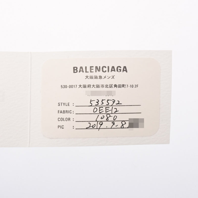 BALENCIAGA バレンシアガ キャリークリップ M グラフィティ ブラック 535532 ユニセックス カーフ クラッチバッグ Aランク 中古 銀蔵