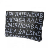 BALENCIAGA バレンシアガ キャリークリップ M グラフィティ ブラック 535532 ユニセックス カーフ クラッチバッグ Aランク 中古 銀蔵