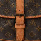 LOUIS VUITTON ルイヴィトン モノグラム ソミュール 35 ブラウン M42254 レディース モノグラムキャンバス ショルダーバッグ Cランク 中古 銀蔵