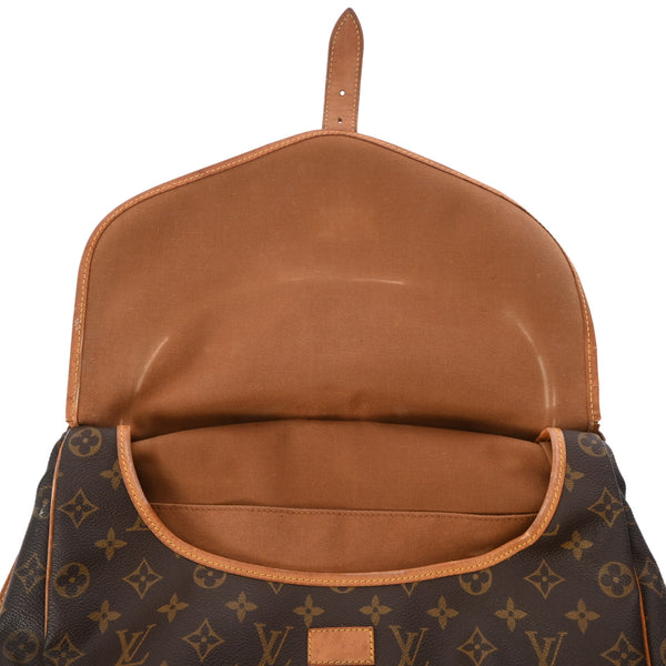 LOUIS VUITTON ルイヴィトン モノグラム ソミュール 35 ブラウン M42254 レディース モノグラムキャンバス ショルダーバッグ Cランク 中古 銀蔵