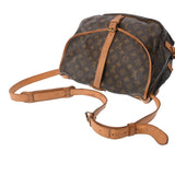 LOUIS VUITTON ルイヴィトン モノグラム ソミュール 35 ブラウン M42254 レディース モノグラムキャンバス ショルダーバッグ Cランク 中古 銀蔵