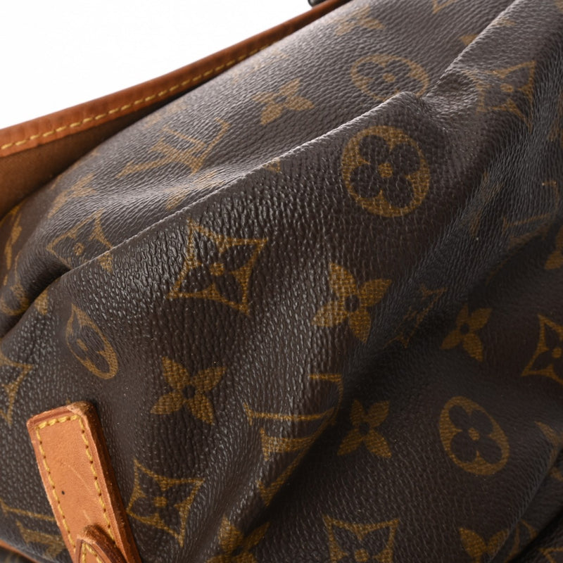 LOUIS VUITTON ルイヴィトン モノグラム ソミュール 35 ブラウン M42254 レディース モノグラムキャンバス ショルダーバッグ Cランク 中古 銀蔵