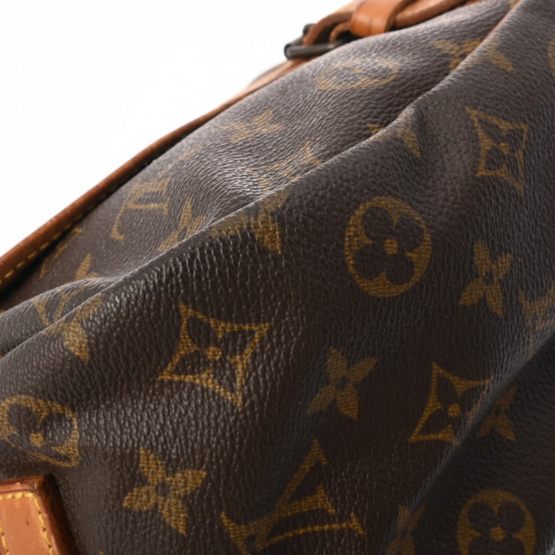 LOUIS VUITTON ルイヴィトン モノグラム ソミュール 35 ブラウン M42254 レディース モノグラムキャンバス ショルダーバッグ Cランク 中古 銀蔵