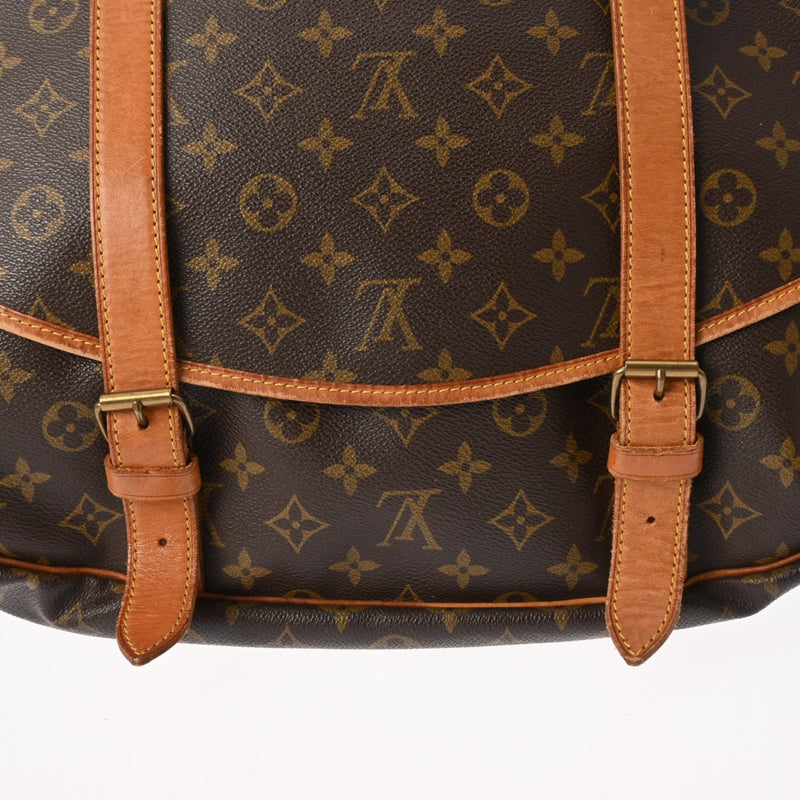 LOUIS VUITTON ルイヴィトン モノグラム ソミュール 43 ブラウン M42252 レディース モノグラムキャンバス ショルダーバッグ Bランク 中古 銀蔵