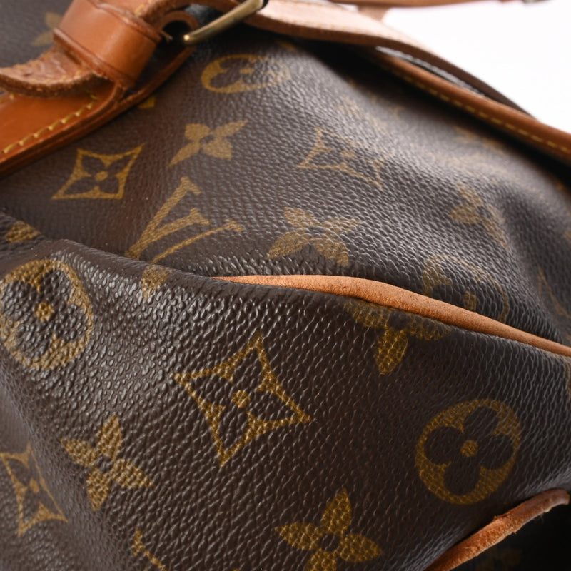 LOUIS VUITTON ルイヴィトン モノグラム ソミュール 43 ブラウン M42252 レディース モノグラムキャンバス ショルダーバッグ Bランク 中古 銀蔵