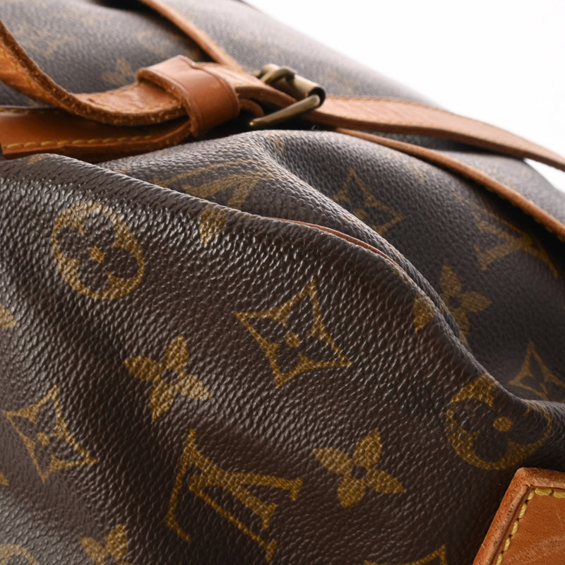 LOUIS VUITTON ルイヴィトン モノグラム ソミュール 43 ブラウン M42252 レディース モノグラムキャンバス ショルダーバッグ Bランク 中古 銀蔵