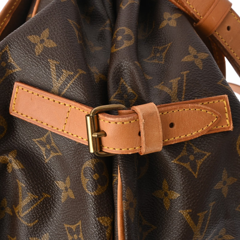 LOUIS VUITTON ルイヴィトン モノグラム ソミュール 35 ブラウン M42254 レディース モノグラムキャンバス ショルダーバッグ Bランク 中古 銀蔵