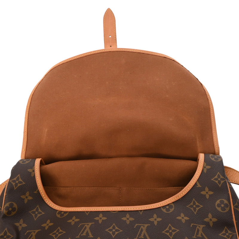 LOUIS VUITTON ルイヴィトン モノグラム ソミュール 35 ブラウン M42254 レディース モノグラムキャンバス ショルダーバッグ Bランク 中古 銀蔵