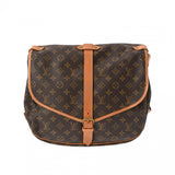 LOUIS VUITTON ルイヴィトン モノグラム ソミュール 35 ブラウン M42254 レディース モノグラムキャンバス ショルダーバッグ Bランク 中古 銀蔵