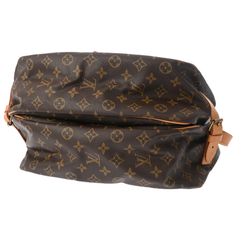 LOUIS VUITTON ルイヴィトン モノグラム ソミュール 35 ブラウン M42254 レディース モノグラムキャンバス ショルダーバッグ Bランク 中古 銀蔵