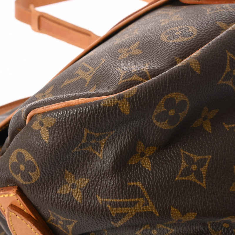 LOUIS VUITTON ルイヴィトン モノグラム ソミュール 35 ブラウン M42254 レディース モノグラムキャンバス ショルダーバッグ Bランク 中古 銀蔵