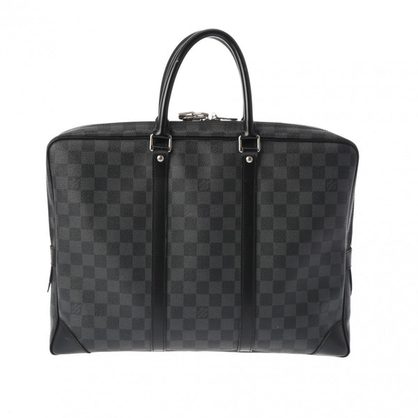 LOUIS VUITTON ルイヴィトン ダミエグラフィット ヴォワヤージュ ブラック N41125 メンズ ダミエグラフィットキャンバス ビジネスバッグ Bランク 中古 銀蔵