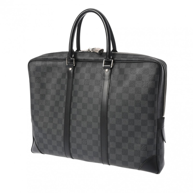 LOUIS VUITTON ルイヴィトン ダミエグラフィット ヴォワヤージュ ブラック N41125 メンズ ダミエグラフィットキャンバス ビジネスバッグ Bランク 中古 銀蔵