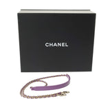 CHANEL シャネル マトラッセ トップハンドル XXS 2WAY チェーンショルダー パープル AS2215 レディース キャビアスキン ハンドバッグ 新同 中古 銀蔵