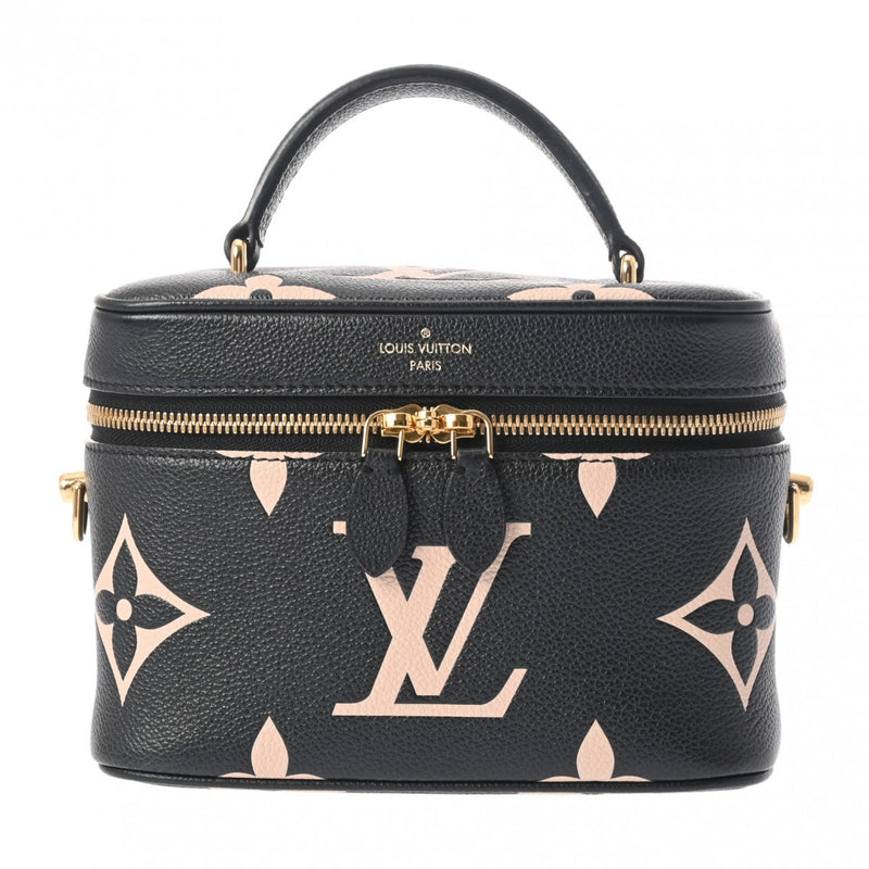 LOUIS VUITTON ルイヴィトン モノグラムアンプラント ヴァニティ PM 2WAY バイカラー ブラック/ベージュ M45780 レディース レザー ハンドバッグ 新同 中古 銀蔵