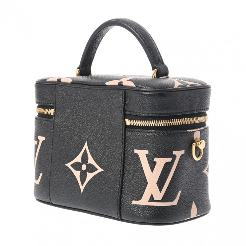 LOUIS VUITTON ルイヴィトン モノグラムアンプラント ヴァニティ PM 2WAY バイカラー ブラック/ベージュ M45780 レディース レザー ハンドバッグ 新同 中古 銀蔵