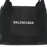 BALENCIAGA バレンシアガ ネイビーカバス XS 2WAY 黒 390346 レディース キャンバス/レザー ハンドバッグ ABランク 中古 銀蔵