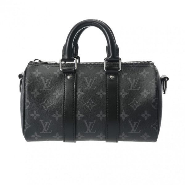 LOUIS VUITTON ルイヴィトン モノグラムエクリプス キーポル バンドリエール 25 2WAY ブラック M46271 メンズ モノグラムキャンバス ハンドバッグ Aランク 中古 銀蔵