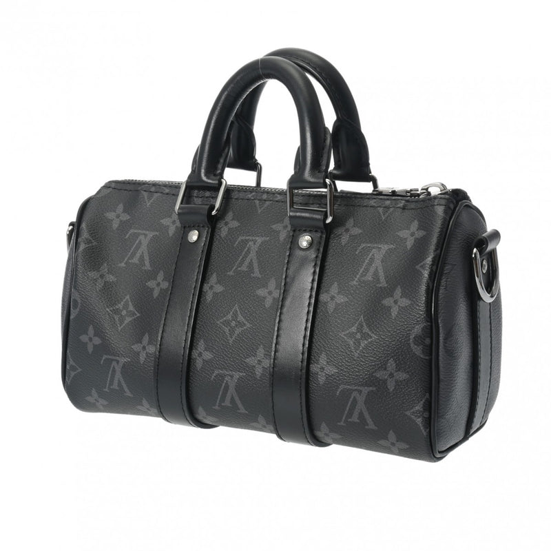 LOUIS VUITTON ルイヴィトン モノグラムエクリプス キーポル バンドリエール 25 2WAY ブラック M46271 メンズ モノグラムキャンバス ハンドバッグ Aランク 中古 銀蔵