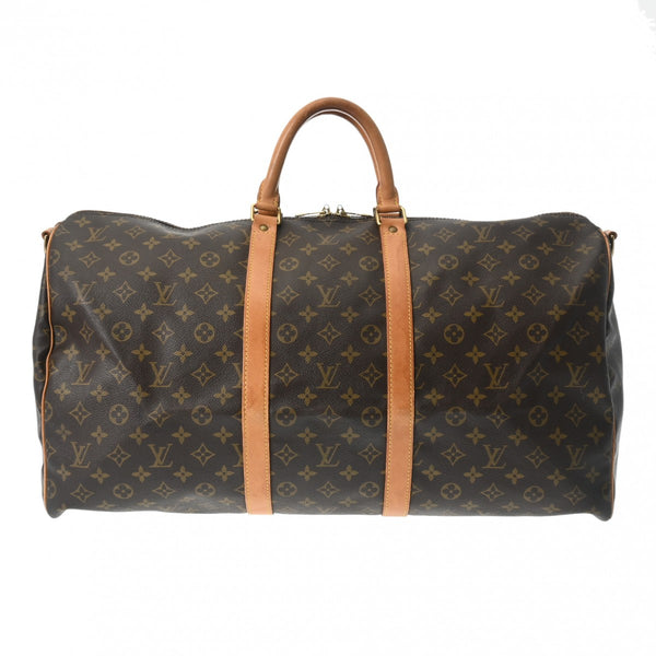 LOUIS VUITTON ルイヴィトン モノグラム キーポル バンドリエール 55 ブラウン M41414 ユニセックス モノグラムキャンバス ボストンバッグ Bランク 中古 銀蔵