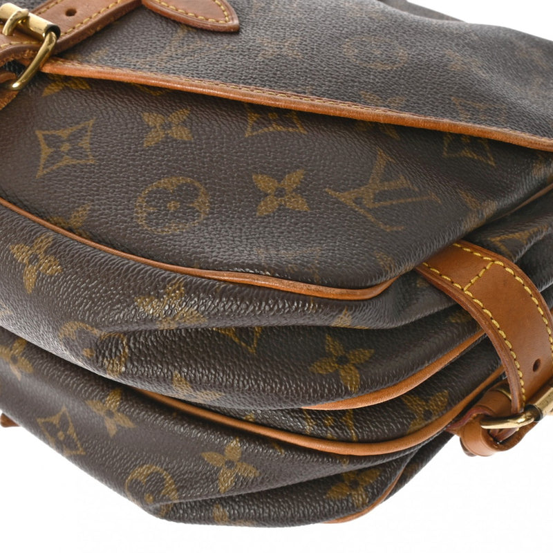 LOUIS VUITTON ルイヴィトン モノグラム ソミュール 30 ブラウン M42256 レディース モノグラムキャンバス ショルダーバッグ Bランク 中古 銀蔵