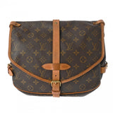 LOUIS VUITTON ルイヴィトン モノグラム ソミュール 30 ブラウン M42256 レディース モノグラムキャンバス ショルダーバッグ Bランク 中古 銀蔵