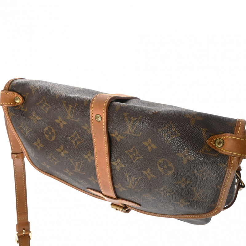 LOUIS VUITTON ルイヴィトン モノグラム ソミュール 30 ブラウン M42256 レディース モノグラムキャンバス ショルダーバッグ Bランク 中古 銀蔵