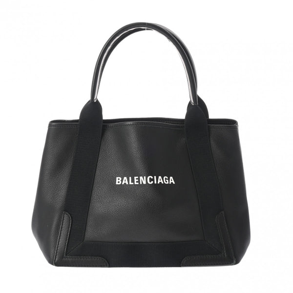 BALENCIAGA バレンシアガ ネイビーカバス S ブラック 339933 レディース レザー ハンドバッグ ABランク 中古 銀蔵