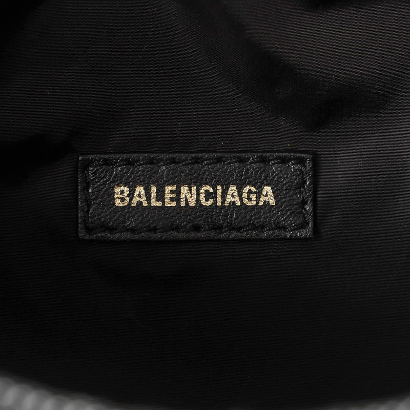 BALENCIAGA バレンシアガ ロゴ ウエストバッグ ブラック 533009 ユニセックス ナイロン ボディバッグ Aランク 中古 銀蔵