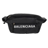 BALENCIAGA バレンシアガ ロゴ ウエストバッグ ブラック 533009 ユニセックス ナイロン ボディバッグ Aランク 中古 銀蔵