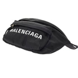 BALENCIAGA バレンシアガ ロゴ ウエストバッグ ブラック 533009 ユニセックス ナイロン ボディバッグ Aランク 中古 銀蔵