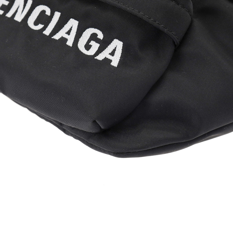 BALENCIAGA バレンシアガ ロゴ ウエストバッグ ブラック 533009 ユニセックス ナイロン ボディバッグ Aランク 中古 銀蔵