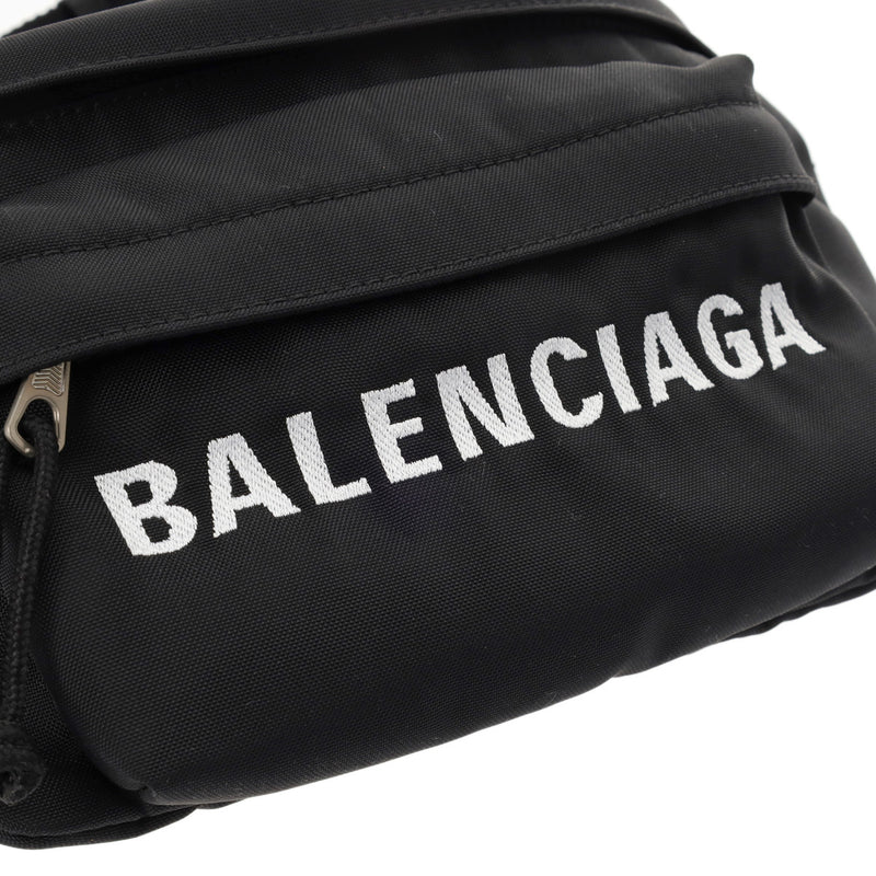 BALENCIAGA バレンシアガ ロゴ ウエストバッグ ブラック 533009 ユニセックス ナイロン ボディバッグ Aランク 中古 銀蔵