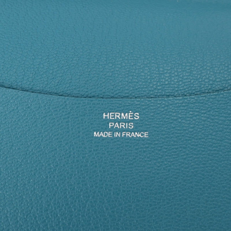 HERMES エルメス アジェンダ GM  ターコイズ パラジウム金具 - □Q刻印(2013年頃) ユニセックス シェーブル 手帳カバー Aランク 中古 銀蔵