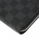 LOUIS VUITTON ルイヴィトン ダミエグラフィット ジッピーオーガナイザー NM ブラック N60111 メンズ ダミエグラフィットキャンバス 長財布 Bランク 中古 銀蔵