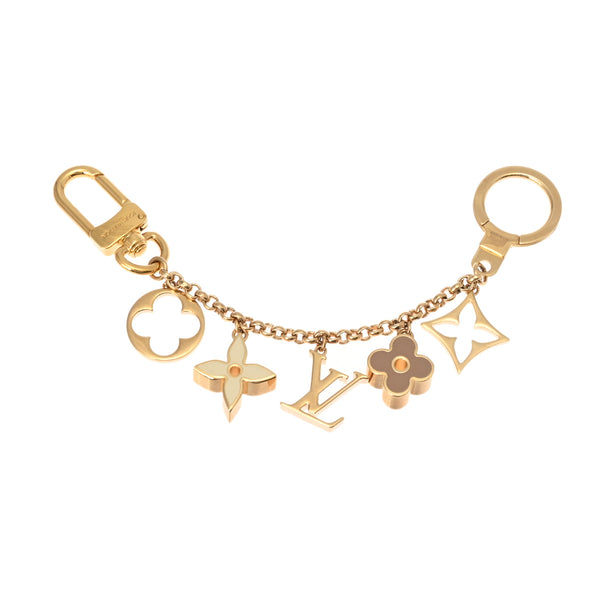 LOUIS VUITTON フルール ドゥ モノグラム M65111 ゴールド ルイヴィトンバッグチャーム チェーン フルール ドゥ モノグラム