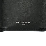 BALENCIAGA バレンシアガ エブリデイ ミニウォレット  ブラック シルバー金具 型番不鮮明 ユニセックス カーフ 三つ折り財布 Bランク 中古 銀蔵